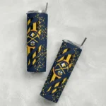 customized denver nuggets star pop blue black skinny tumbler best selling 1.webp
