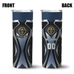 customized denver nuggets superman emblem blue black skinny tumbler best selling 1.webp