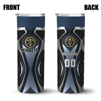 customized denver nuggets superman emblem blue black skinny tumbler fashion forward.webp