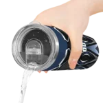 customized denver nuggets superman emblem blue black skinny tumbler best selling 1.webp