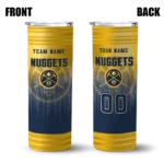 customized denver nuggets swirl texture blue skinny tumbler best selling 1.webp