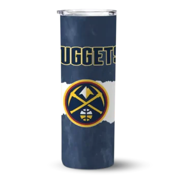 customized denver nuggets torn band blue white skinny tumbler best selling 1.webp