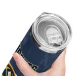 customized denver nuggets torn band blue white skinny tumbler best selling 1.webp