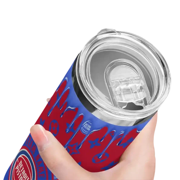 customized detroit pistons camo streak red skinny tumbler high quality.webp