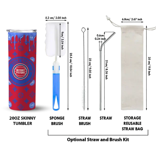 customized detroit pistons camo streak red skinny tumbler new arrival.webp