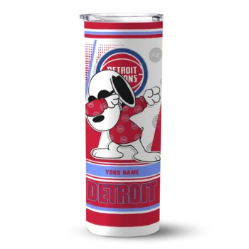 customized detroit pistons snoopy dog red white skinny tumbler best selling 1.webp