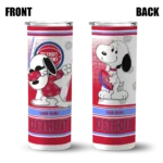 customized detroit pistons snoopy dog red white skinny tumbler best selling 1.webp