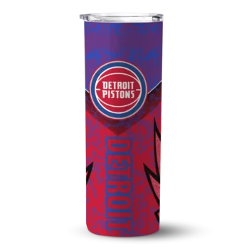 customized detroit pistons spiral burst print red skinny tumbler best selling 1.webp
