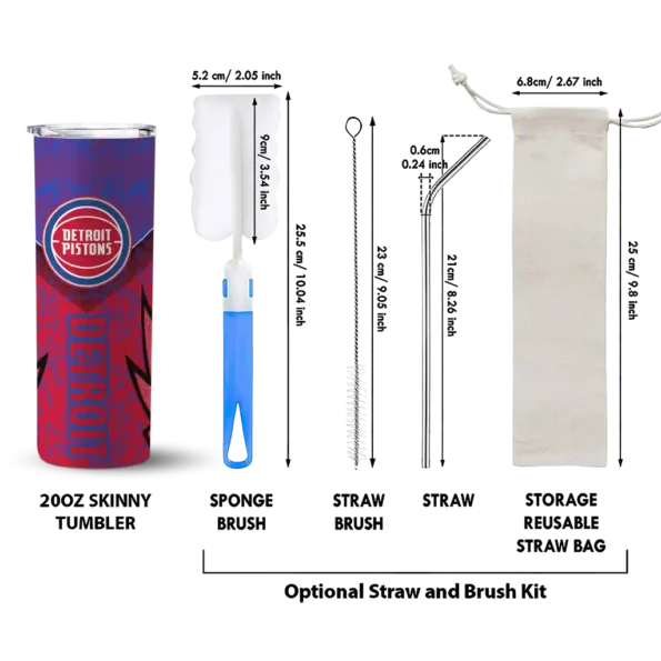 customized detroit pistons spiral burst print red skinny tumbler new arrival.webp
