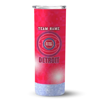 customized detroit pistons starburst tiles red skinny tumbler best selling 1.webp