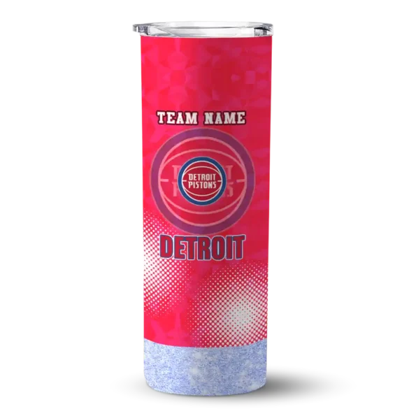 customized detroit pistons starburst tiles red skinny tumbler best selling 1.webp