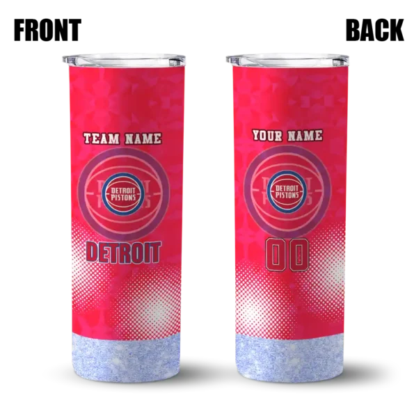 customized detroit pistons starburst tiles red skinny tumbler fashion forward.webp