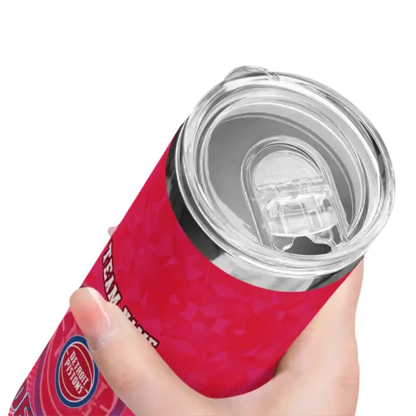 customized detroit pistons starburst tiles red skinny tumbler high quality.webp