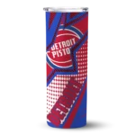 customized detroit pistons web stripes red white skinny tumbler best selling 1.webp