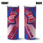 customized detroit pistons web stripes red white skinny tumbler best selling 1.webp