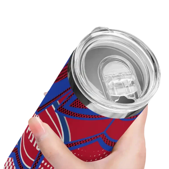 customized detroit pistons web stripes red white skinny tumbler high quality.webp
