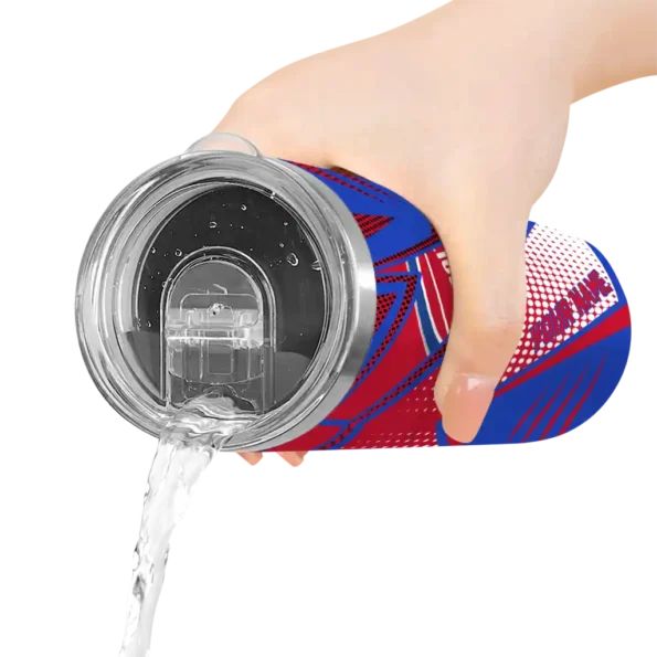 customized detroit pistons web stripes red white skinny tumbler latest model.webp
