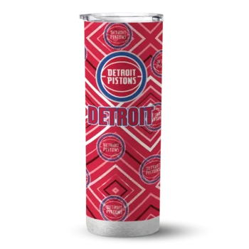 customized detroit pistons zipper leopard red skinny tumbler best selling 1.webp
