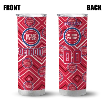 customized detroit pistons zipper leopard red skinny tumbler fashion forward.webp