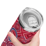 customized detroit pistons zipper leopard red skinny tumbler best selling 1.webp