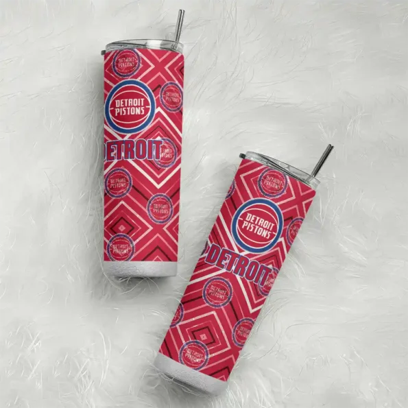 customized detroit pistons zipper leopard red skinny tumbler top rated.webp