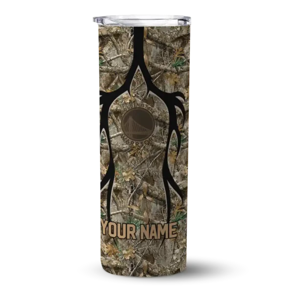 customized golden state warriors antler flow camo skinny tumbler best selling 1.webp