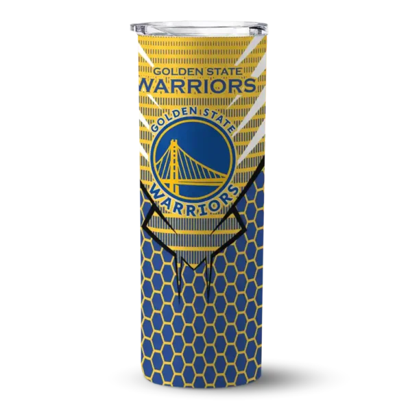 customized golden state warriors chevron stripes blue skinny tumbler best selling 1.webp