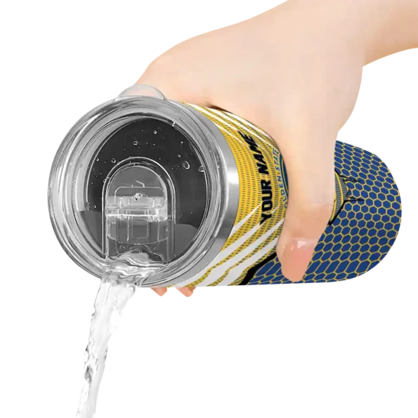 customized golden state warriors chevron stripes blue skinny tumbler latest model.webp
