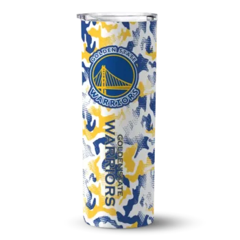 customized golden state warriors claw marks blue white skinny tumbler best selling 1.webp