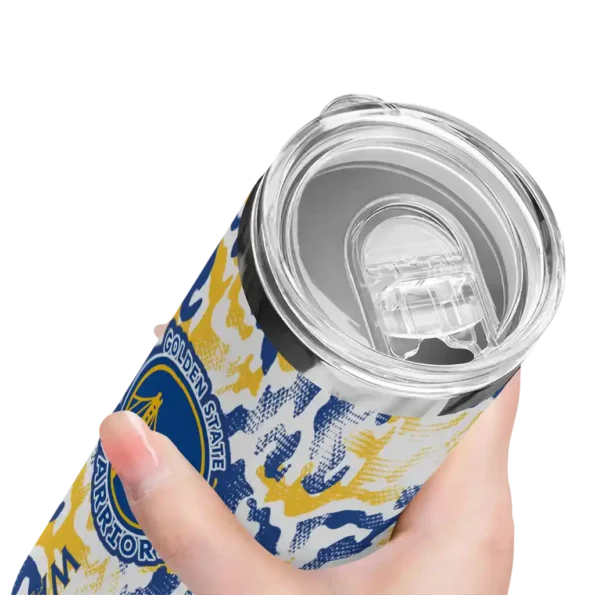 customized golden state warriors claw marks blue white skinny tumbler high quality.webp