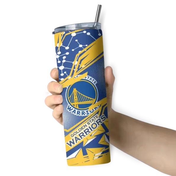 customized golden state warriors helmet clash blue skinny tumbler premium grade.webp