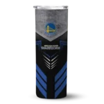 customized golden state warriors hexagon honeycomb blue black skinny tumbler best selling 1.webp