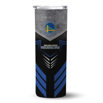 customized golden state warriors hexagon honeycomb blue black skinny tumbler best selling 1.webp