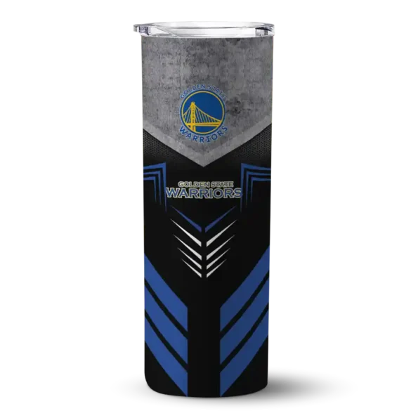 customized golden state warriors hexagon honeycomb blue black skinny tumbler best selling 1.webp