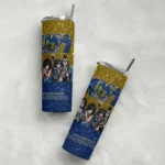customized golden state warriors kiss band yellow skinny tumbler best selling 1.webp