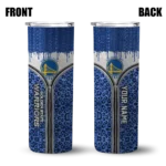 customized golden state warriors sparkle drip blue skinny tumbler best selling 1.webp