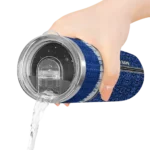 customized golden state warriors sparkle drip blue skinny tumbler best selling 1.webp
