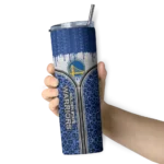 customized golden state warriors sparkle drip blue skinny tumbler best selling 1.webp
