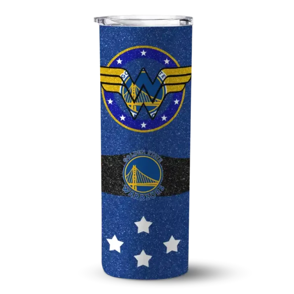 customized golden state warriors star cluster blue skinny tumbler best selling 1.webp