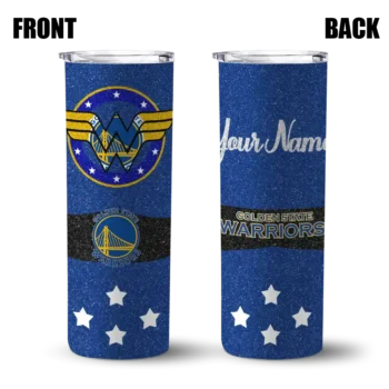 customized golden state warriors star cluster blue skinny tumbler fashion forward.webp