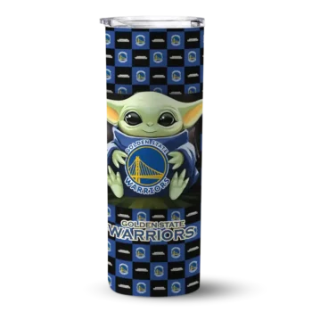 customized golden state warriors yoda cozy blue black skinny tumbler best selling 1.webp