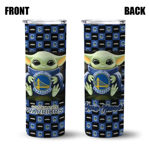 customized golden state warriors yoda cozy blue black skinny tumbler fashion forward 1.webp