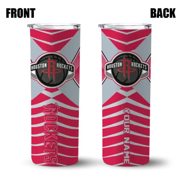 customized houston rockets camo texture red skinny tumbler fashion forward.webp