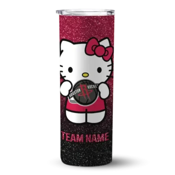customized houston rockets hello kitty red black skinny tumbler best selling 1.webp