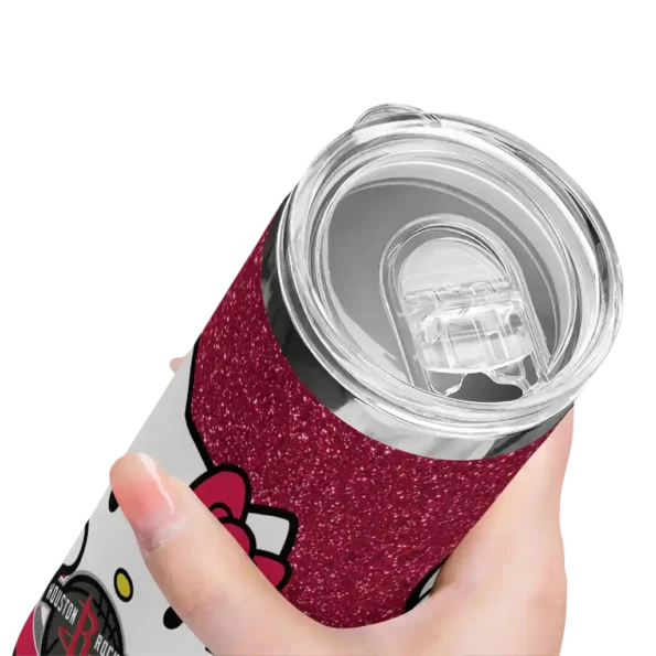 customized houston rockets hello kitty red black skinny tumbler high quality.webp