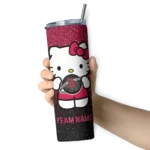 customized houston rockets hello kitty red black skinny tumbler best selling 1.webp
