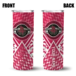 customized houston rockets monogram burst red white skinny tumbler best selling 1.webp
