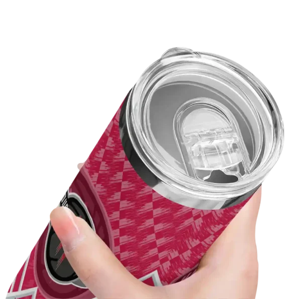 customized houston rockets monogram burst red white skinny tumbler high quality.webp