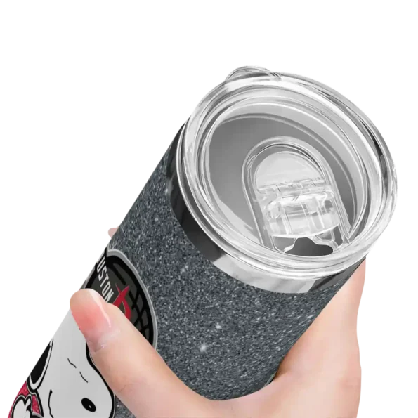 customized houston rockets snoopy attitude red skinny tumbler high quality.webp
