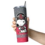 customized houston rockets snoopy attitude red skinny tumbler best selling 1.webp